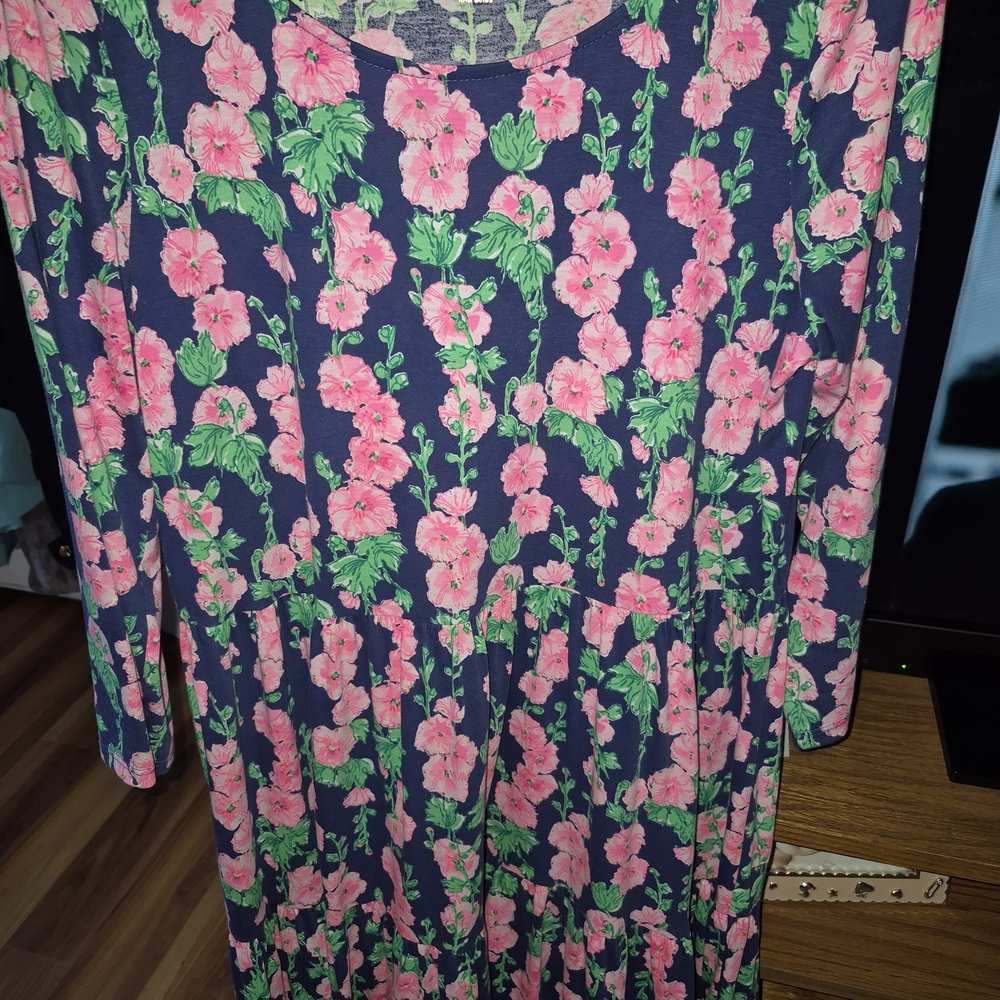 Lilly Pulitzer Pink and Green Floral Dress